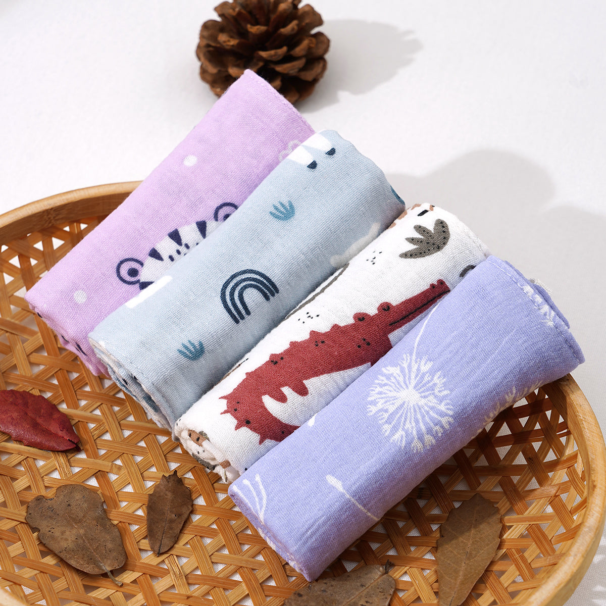 Baby Washcloth Set: Soft Cotton Gauze Towels