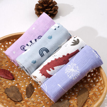 Baby Washcloth Set: Soft Cotton Gauze Towels