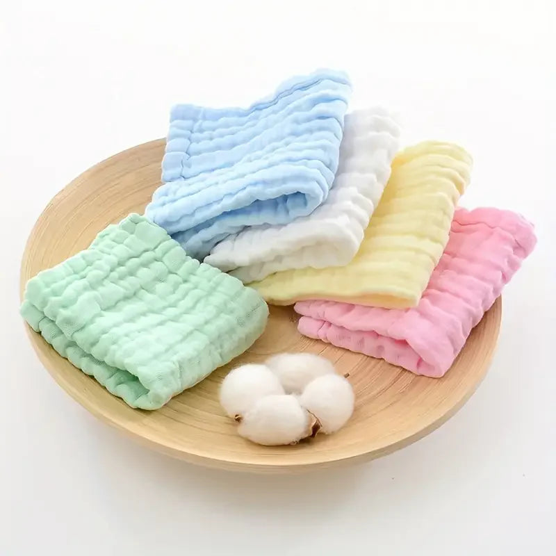 1/3/5Pcs Baby Gauze Square Towel Drool Cloth Children's Towel Six-layer Pure Cotton Washcloth Face Cloth