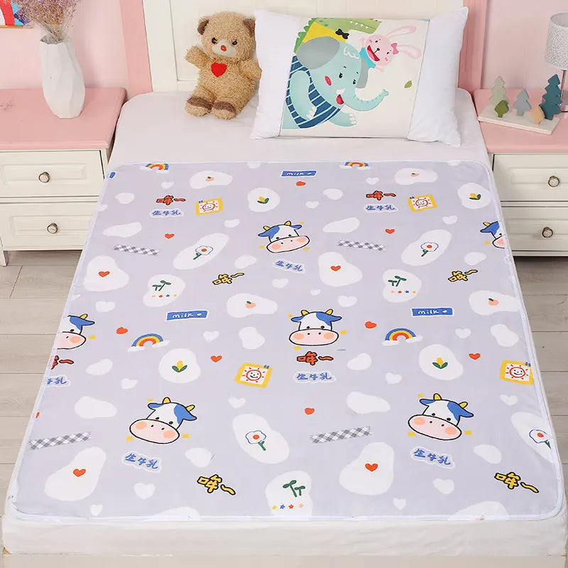Reusable Diaper Changing Pads for Baby Infant Waterproof Crib Changing Mat Urine Sheet Cotton Diaper Cover Bed Changing Mattress