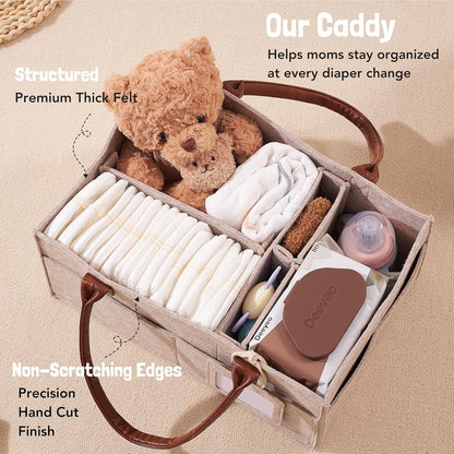 Diaper Bag: Large Pocket Felt Storage Caddy