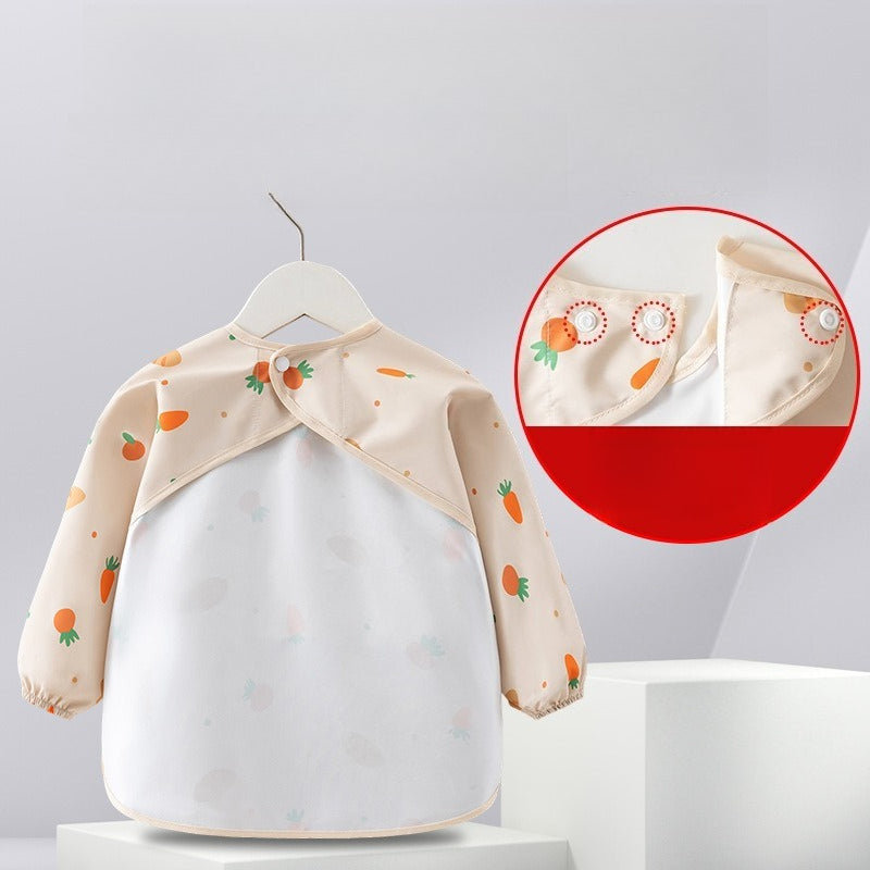 Bib: Waterproof Toddler Bib with Sleeves & Pocket