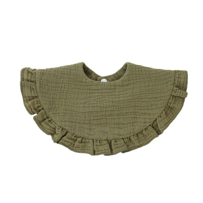 Baby Burp Cloths Lace Bibs - Soft Cotton Adjustable 2pcs