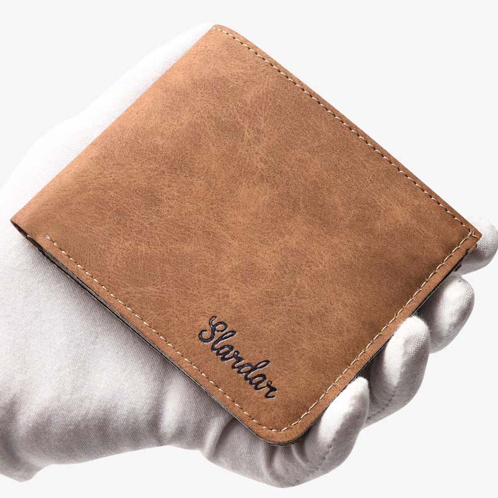 PU Leather Men's Wallet: Cash Clip & Card Holder